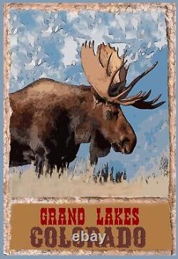 Set Of 7 Travel Posters Colorado Wild Life Collection Wilderness Wild Animals