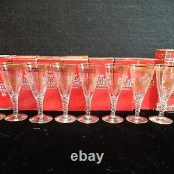 Set of 14 HOLMGAARD COPENHAGEN PORT Cordial Glasses 1970 1983 Rare withboxes