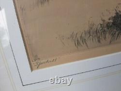 Set of 2 Framed Churchill Ettinger Signed Etching Wildlife Sporting Artist