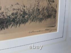 Set of 2 Framed Churchill Ettinger Signed Etching Wildlife Sporting Artist