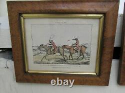 Set of 6 Hand Coloured Engravings, Hunting Prints by S & J Fuller, London 1821