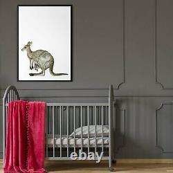 Set of Australian Animals Nursery Cute Wall Art #2 Print, Canvas or Framed