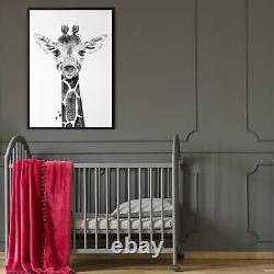 Set of Blushing Safari Animals Nursery Wall Art #1 Print, Canvas or Framed