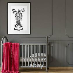 Set of Blushing Safari Animals Nursery Wall Art #1 Print, Canvas or Framed