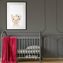 Set of Cute Baby Farm Animals Nursery Wall Art #1 Print, Canvas or Framed