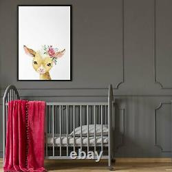 Set of Cute Baby Farm Animals Nursery Wall Art #2 Print, Canvas or Framed