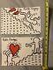 Set Of Two Keith Haring Originals Gallery & Estate Stamp Not A Print
