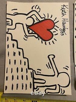 Set of TWO Keith Haring Originals Gallery & Estate Stamp NOT A PRINT