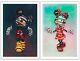 Super A Encaged Mickey + Encaged Minnie Art Print Set S/n #/150 Sold Out