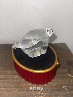 Swarovski Crystal Mother & Child Seal Set 1990-1992 With Stand