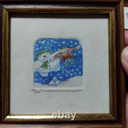 The Snowman Orignal Etching LIMITED EDITION West Germany Set of 7 Raymond Briggs