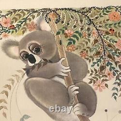 Three George Buckett Lithos 1963 Koala Lion Rabbit Original Frame Signed