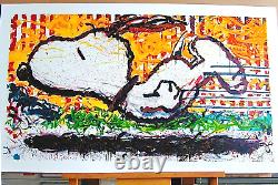 Tom Everhart AS THE SUN SETS SLOWLY SNOOPY, Color Lithograph 31.25 x 52.25 in