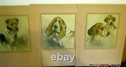 Vernon Stokes RBA RMS1873-1954 Signed ltd ed colour etching of 3 dogs