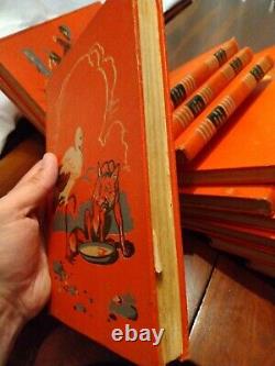 Vintage CHILDCRAFT Children Books 1954 Full Set Volumes 1-15 Orange Hardcover