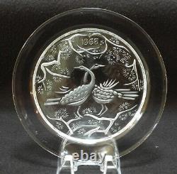 Vintage Complete SET Lalique, France Crystal Annual Collector Plates 1965 -1976