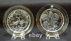 Vintage Complete SET Lalique, France Crystal Annual Collector Plates 1965 -1976
