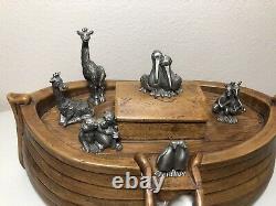 Vintage Hudson Fine Pewter Noahs Ark Set 11 Animal Pairs (16 Pewter Pieces)