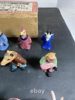 Vintage RARE antique set of chinese arts zodiac animal figuarines MUST SEE