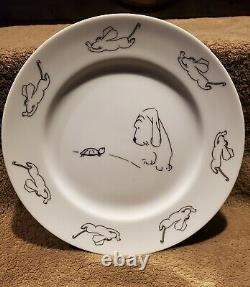 Vintage Rare Set of 4 Dog Plates-James Thurber Art Works Porcelain Plates Mint