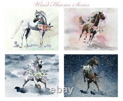 Wild Horse Giclee Print Set (4) 8 x 10
