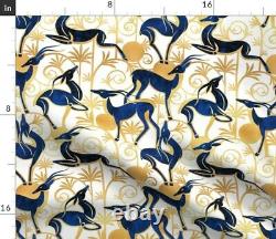 Woodland Animals Land Twenties Art Deco 100% Cotton Sateen Sheet Set by Roostery
